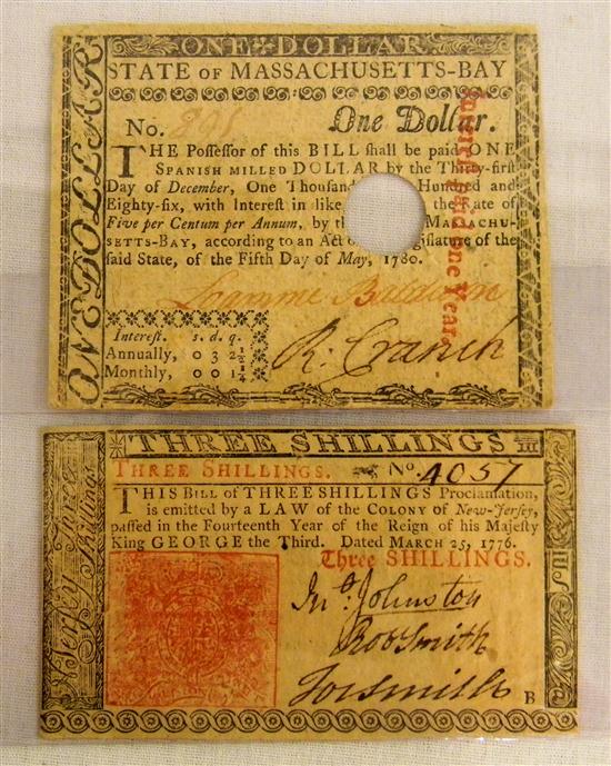 MA - One Dollar Note - 5/5/1780.