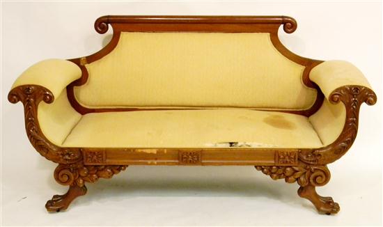 Empire rolled arm sofa  mahogany  mahogany