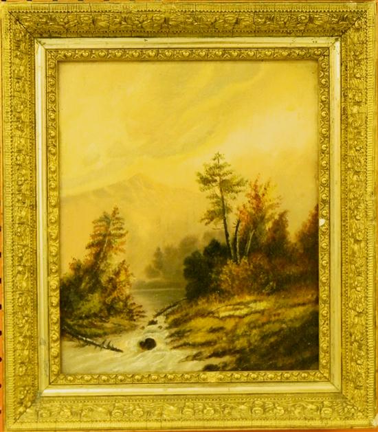 Unsigned  oil on canvas  autumn