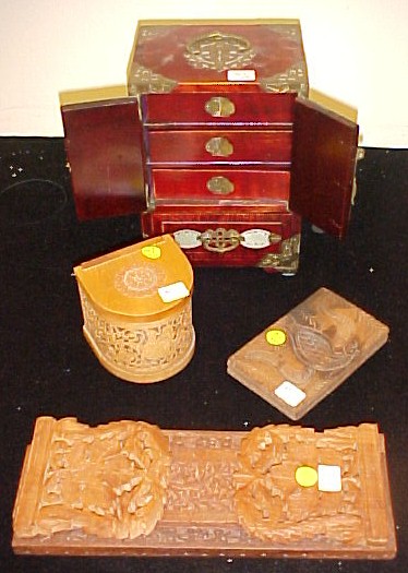 Treenware including carved box 120ada