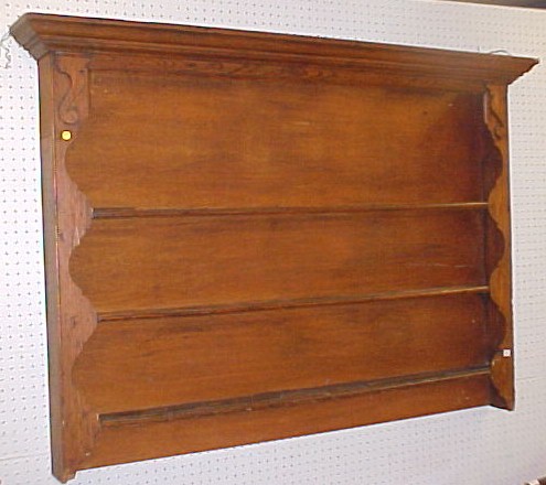 19th C English hanging wall shelf 120adf