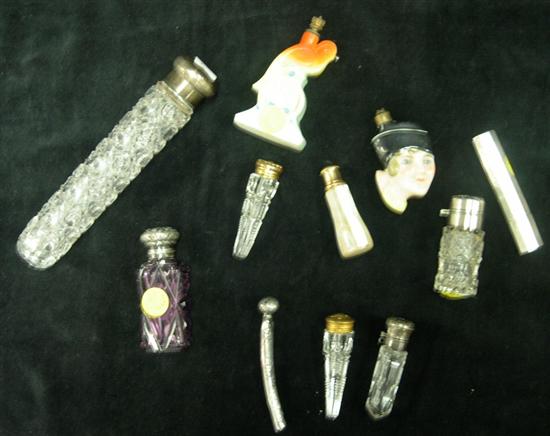 Eleven scent bottles two figural 120b15