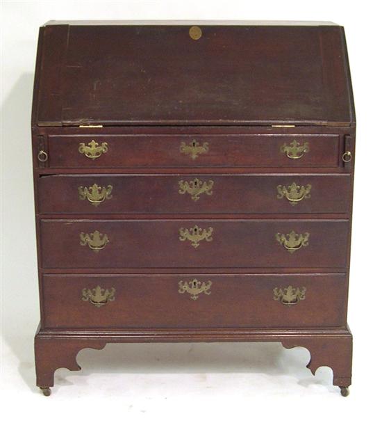 18th C. fall front desk with four