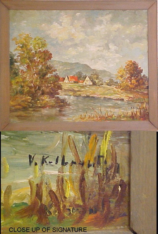 V Kalbualiti oil on board pond 120b10