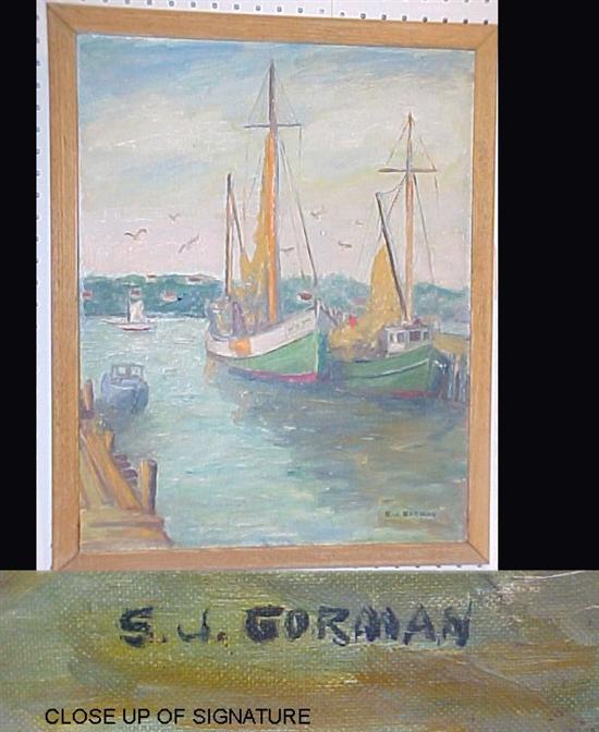 S J Gorman 20th C oil on canvas 120b11