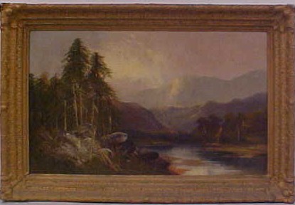 Late 19th C. oil on canvas landscape