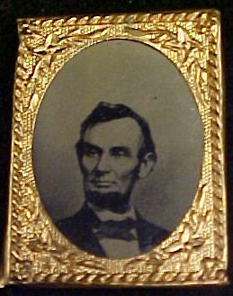 Abraham Lincoln political campaign badge