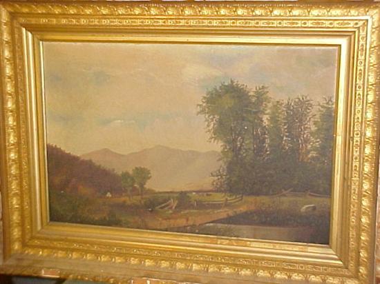 Unsigned oil on canvas  landscape
