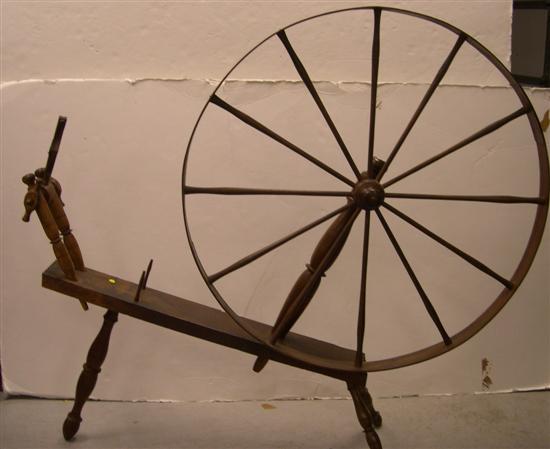 19th c. spinning wheel  59 1/2 h.