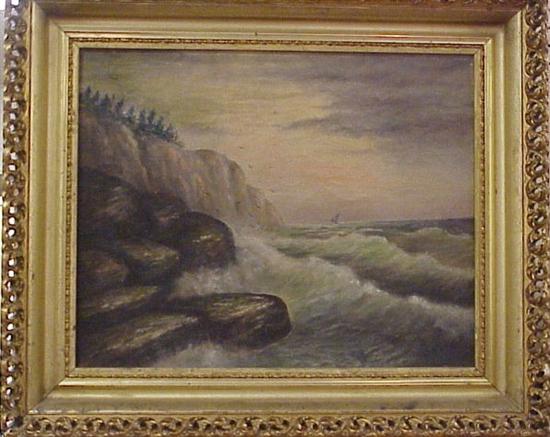 J DuBois 19th C naive oil on 120b88