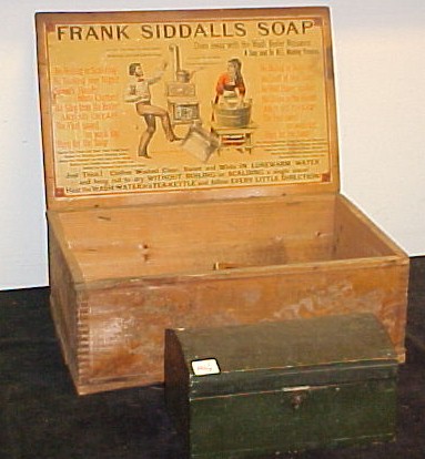 Frank Siddalls Soap box with advertising