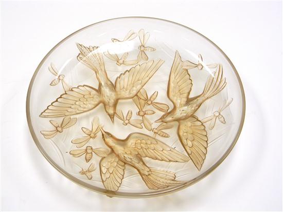 Verlys shallow bowl with birds