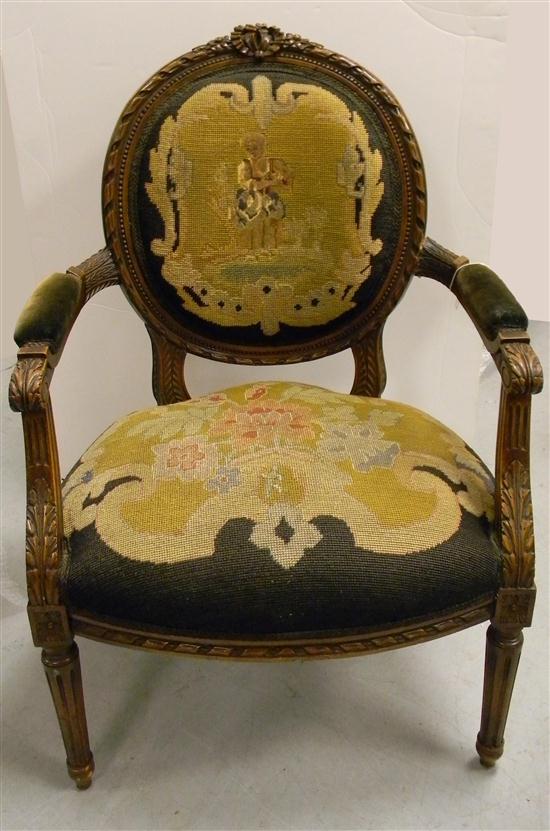 Louis XVI style open armchair 