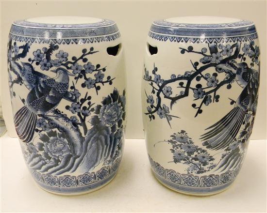 Pair of Chinese blue and white