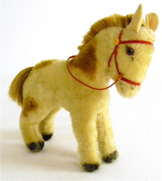 A Steiff stuffed horse or pony with
