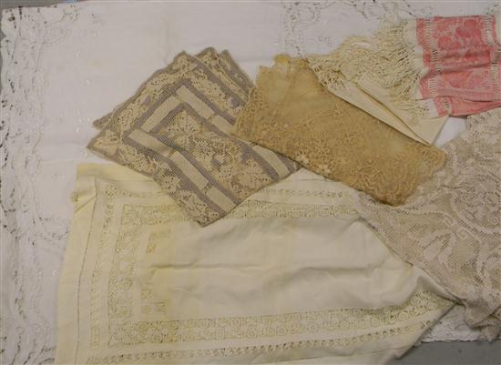 Assorted linens  including: six