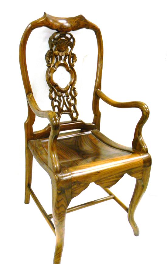 Chinese armchair carved pierced 120cc5