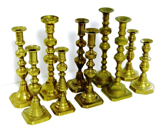 Ten non-matching candlesticks including: