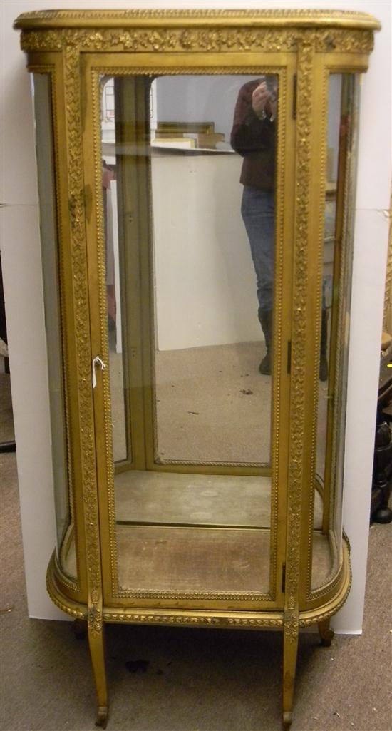 French style vitrine gold painted 120cdf