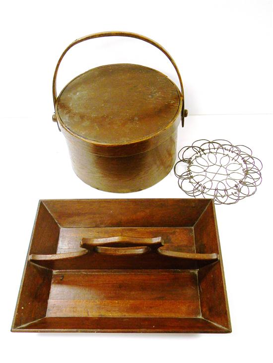 Stained mahogany cutlery tray 