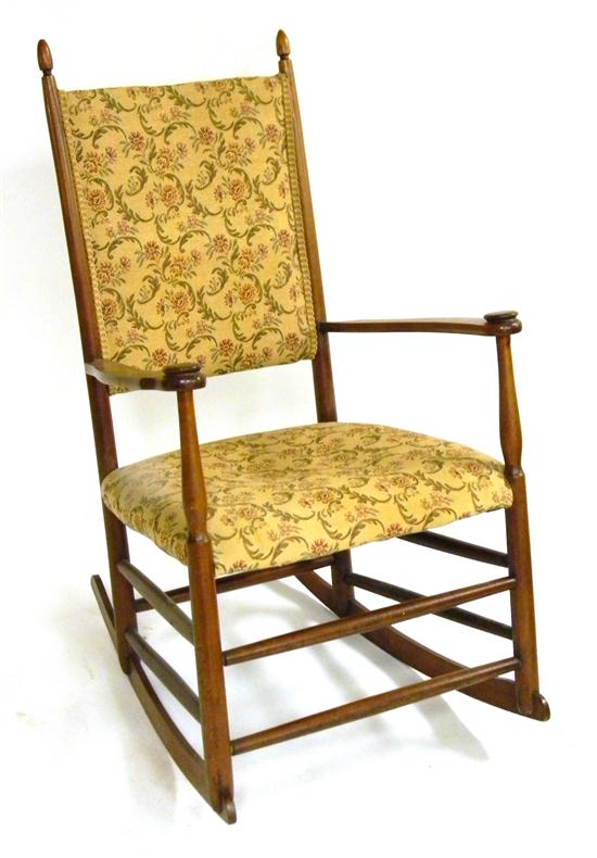 Shaker style rocking arm chair  upholstered