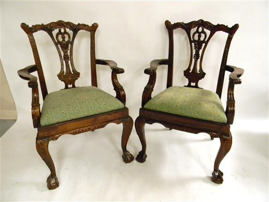 Pair of Chippendale style dining 120d6e