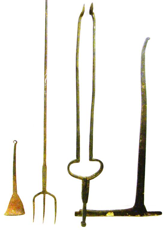 Four wrought iron 19th century 120d7c