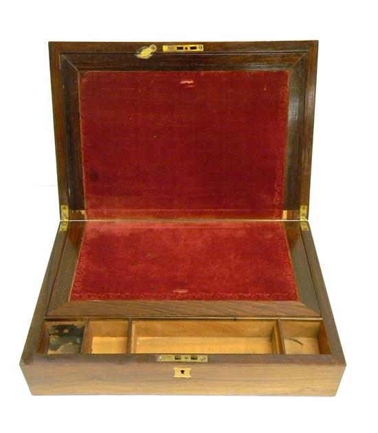 Lap desk 19th C rosewood with 120dc7