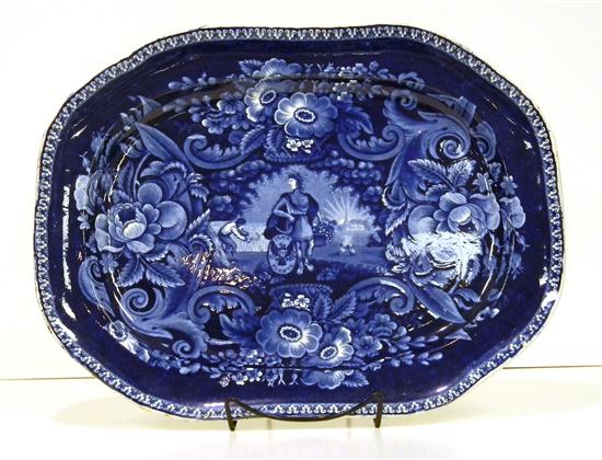 Staffordshire dark blue transfer ware 120dc9