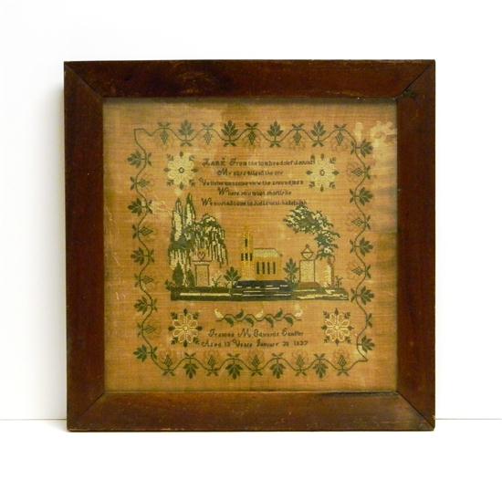 Frances M. Edwards  sampler  dated