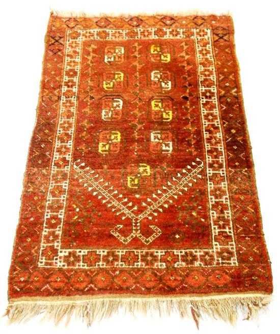 Modern Bokara prayer rug  3 8 x 2