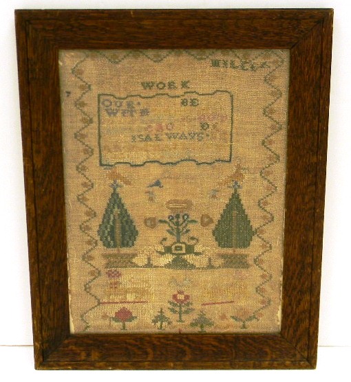 Elizabeth Miller needlework sampler 120de1