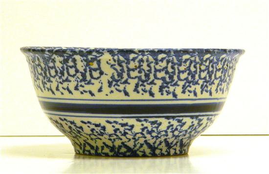19th C Spongeware decorated bowl 120dee