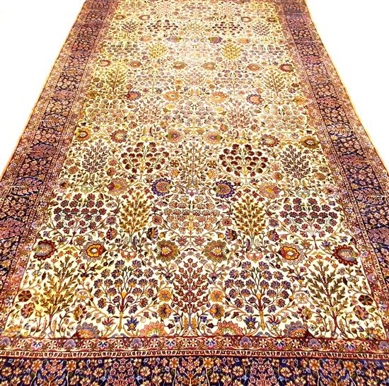 Semi antique Persian Kirman ivory 120e03