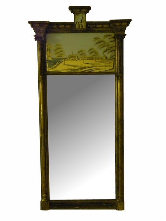 Wall mirror Sheraton gilt wood 120e27