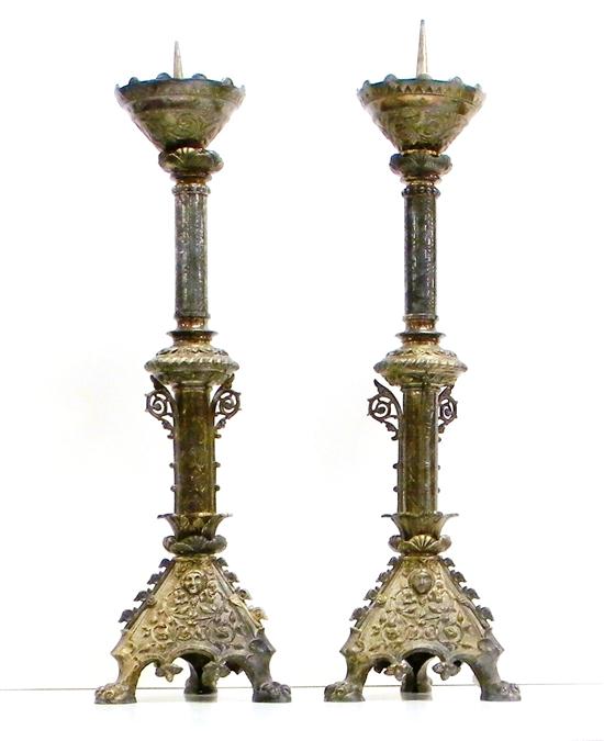 Pair 19th century silver plate 120e4e