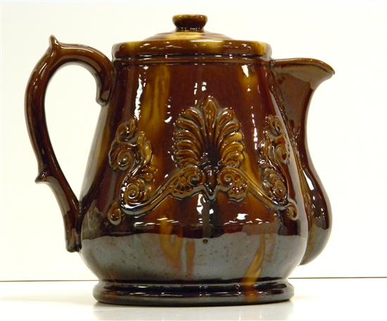 Rockingham type glaze covered pitcher 120e71