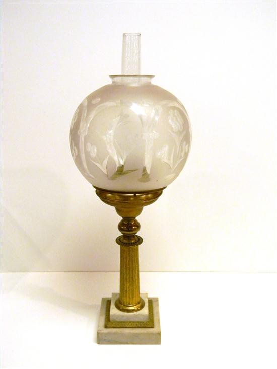 Dietz fluid lamp comprised of: spherical