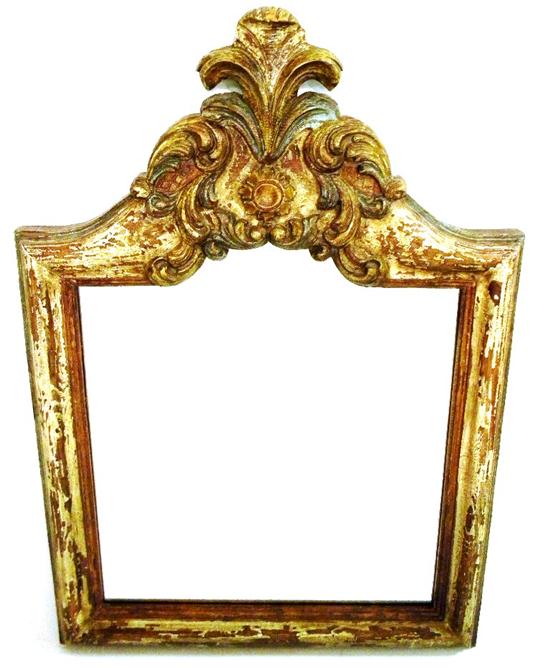 Baroque style wall mirror  with distressed