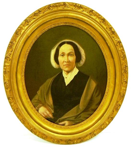 19th C. oil on canvas portrait