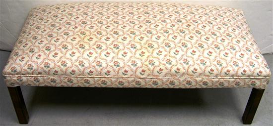 Upholstered bench with straight