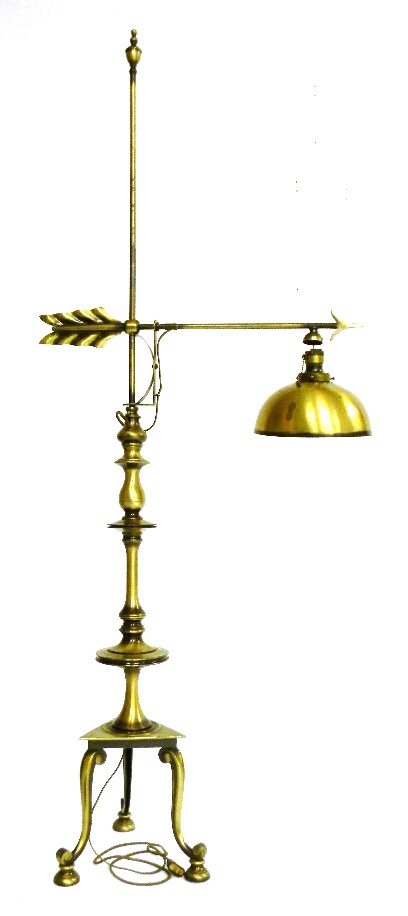 Brass floor lamp  weathervane motif