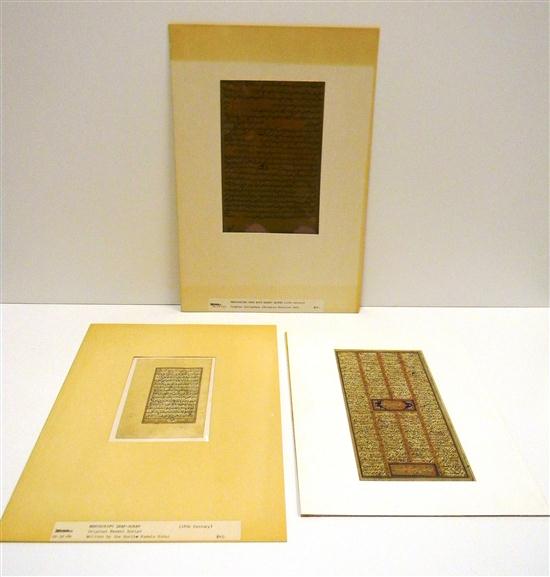 Three 18th C. illuminated manuscripts