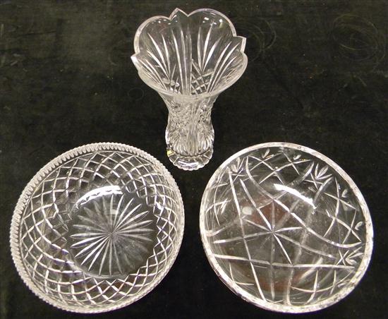 Three pieces of Waterford cut crystal 120f15