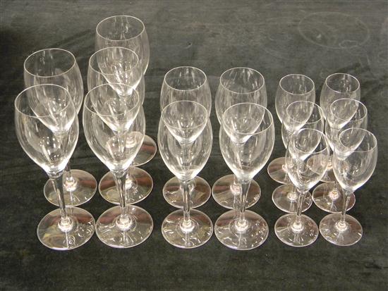 Baccarat stemware fifteen pieces 120f17