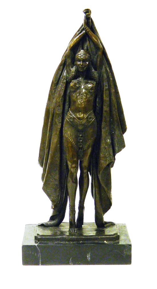 Bronze statue of Arabian dancer