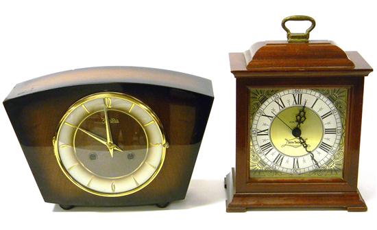Two clocks: modern mantle clock by Zentra