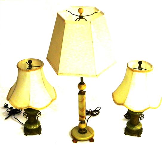 Three table lamps including: pair Neo-Classical