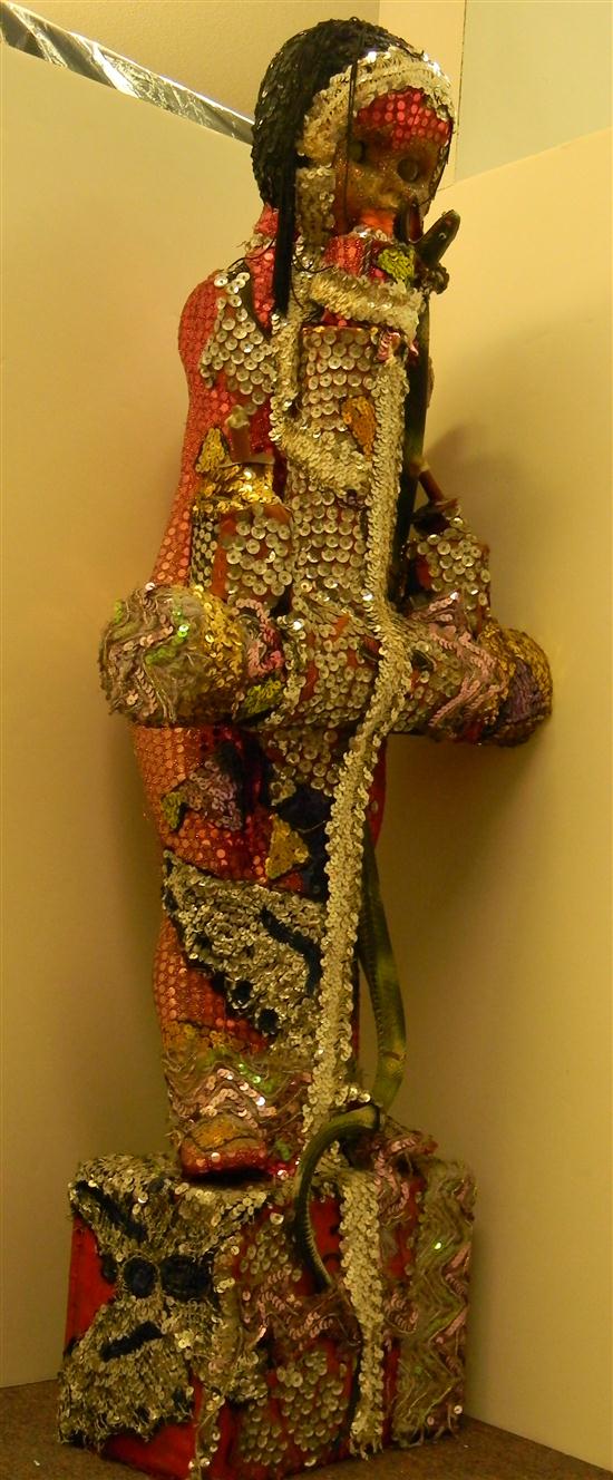 Voudou Alter Statue with Dolls Head