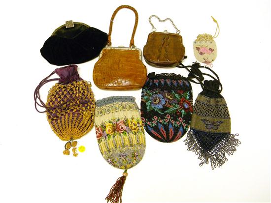 Vintage purses: five with beadwork 